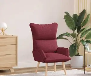 vidaXL Fotoliu de relaxare, roșu, textil
