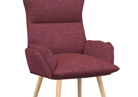 Fotoliu de relaxare, roșu, textil - 2/5