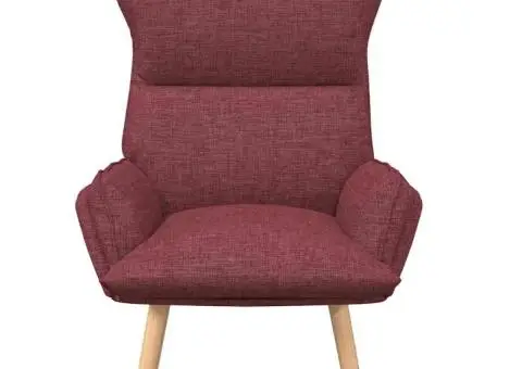 Fotoliu de relaxare, roșu, textil - 4/5