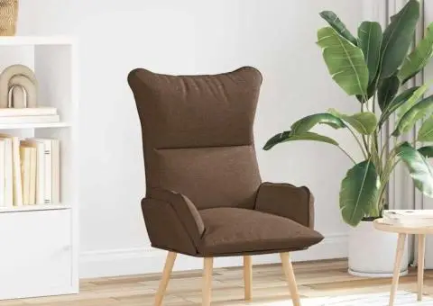 Fotoliu de relaxare, maro, textil - 1/5