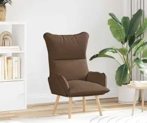 vidaXL Fotoliu de relaxare, maro, textil