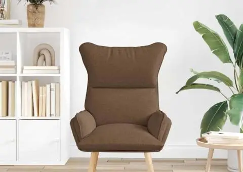 Fotoliu de relaxare, maro, textil - 3/5