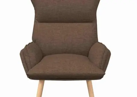 Fotoliu de relaxare, maro, textil - 4/5