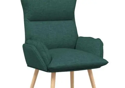 Fotoliu de relaxare, verde închis, textil - 2/5