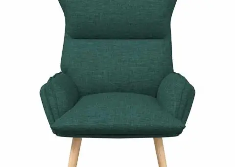 Fotoliu de relaxare, verde închis, textil - 4/5