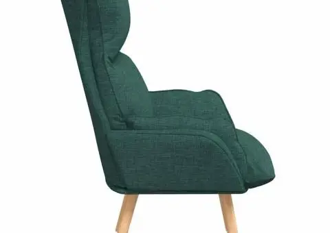 Fotoliu de relaxare, verde închis, textil - 5/5