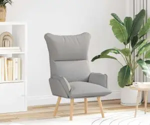 vidaXL Fotoliu de relaxare, gri nor, textil