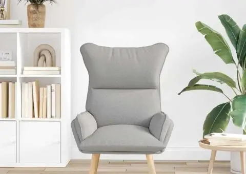 Fotoliu de relaxare, gri nor, textil - 3/5