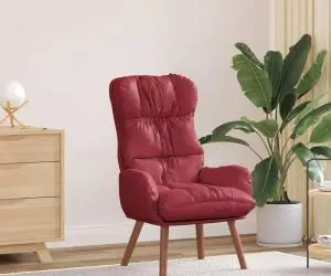 vidaXL Fotoliu Relaxant Roșu Vânat din Piele Artificială