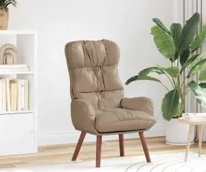 vidaXL Fotoliu de relaxare, cappuccino, piele ecologică