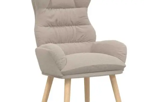 Fotoliu de relaxare, gri deschis, material similar lână - 2/5