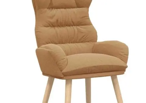 Fotoliu de relaxare, bej, material similar lână - 2/5