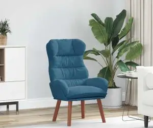 vidaXL fotoliul confortabil din catifea albastră
