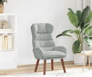 vidaXL Scaun de relaxare Gri deschis din catifea
