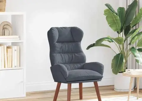 Fotoliu Relaxant din Catifea Gri Întunecat - 1/5