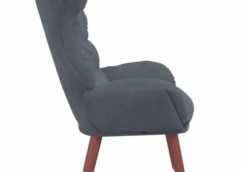 Fotoliu Relaxant din Catifea Gri Întunecat - 5/5