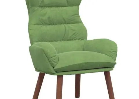 fotoliul relaxing din catifea verde deschis - 2/5