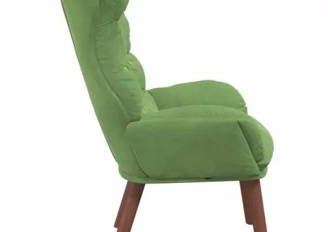 fotoliul relaxing din catifea verde deschis - 5/5