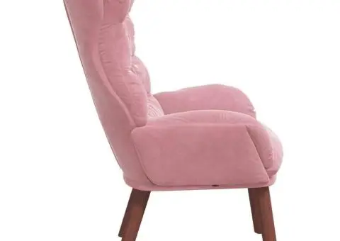 Fotoliu Relaxant din Catifea Roz - 5/5