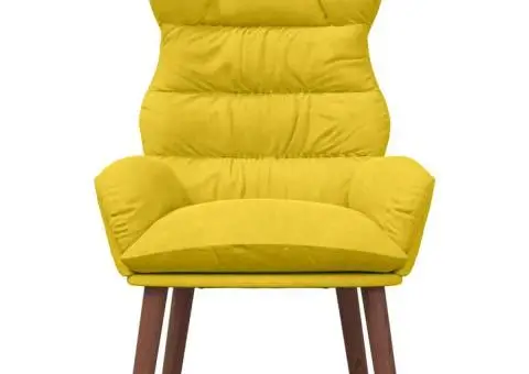 Fotoliu Relaxant Galben Catifea - 4/5