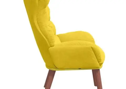 Fotoliu Relaxant Galben Catifea - 5/5