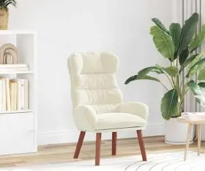 vidaXL Fotoliu Relaxant din Catifea Crem