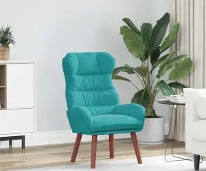 vidaXL Fotoliu Relaxant Turcoaz Catifea