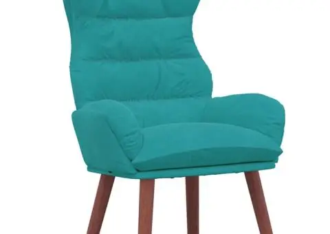 Fotoliu Relaxant Turcoaz Catifea - 2/5