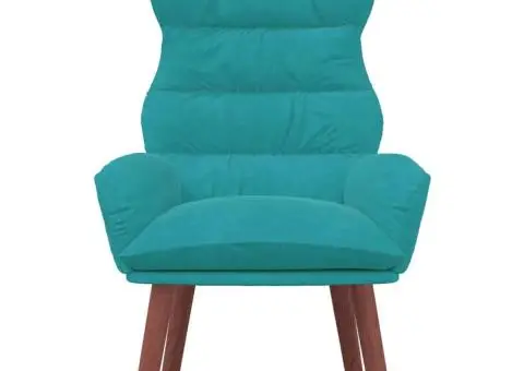 Fotoliu Relaxant Turcoaz Catifea - 4/5