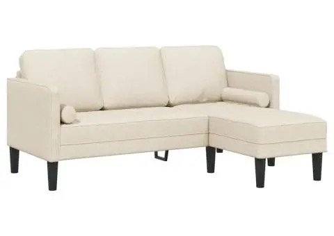 Canapea formă L, 3 locuri, 160 cm, pânză - 2/5