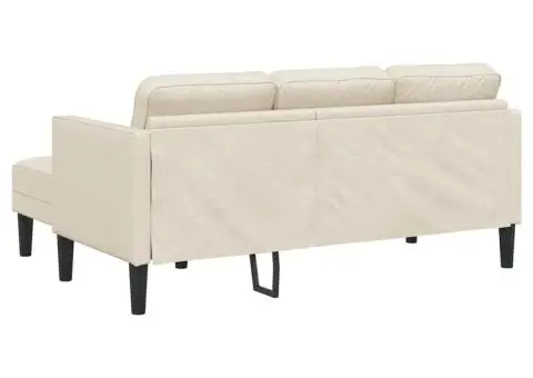 Canapea formă L, 3 locuri, 160 cm, pânză - 4/5