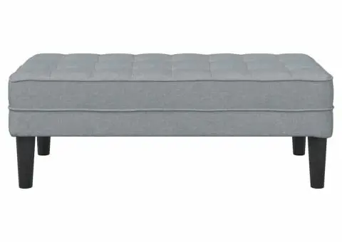 Bancă, gri deschis, 113x57x39 cm, textil - 5/5