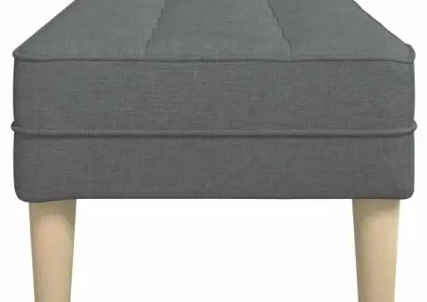 Bancă, gri închis, 113x57x39 cm, textil - 5/5