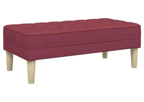 Bancă, bordo, 113x57x39 cm, textil - 4/5