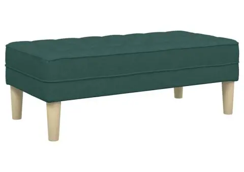 Bancă, verde închis, 113x57x39 cm, textil - 2/5