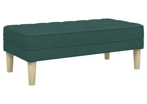 Bancă, verde închis, 113x57x39 cm, textil - 4/5