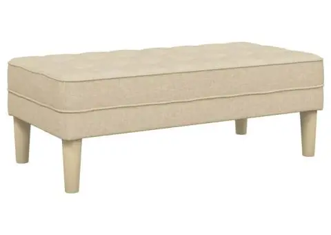 Bancă, crem, 113x57x39 cm, textil - 4/5