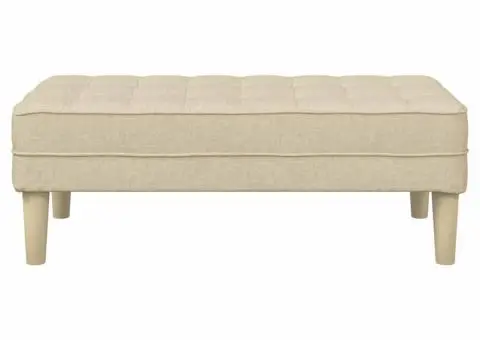 Bancă, crem, 113x57x39 cm, textil - 5/5