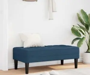 vidaXL Bancă, albastru, 113x57x39 cm, textil