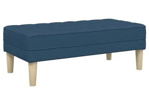 Bancă, albastru, 113x57x39 cm, textil - 2/5