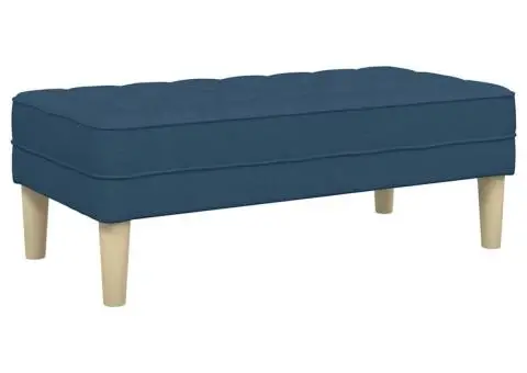 Bancă, albastru, 113x57x39 cm, textil - 4/5