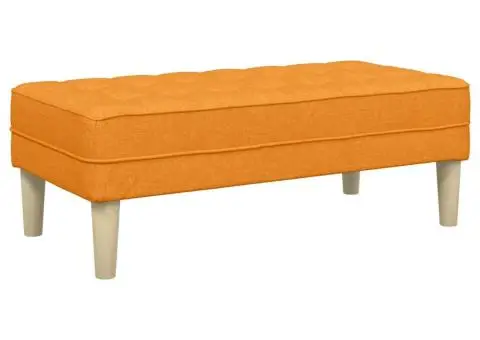 Bancă, galben închis, 113x57x39 cm, textil - 2/5