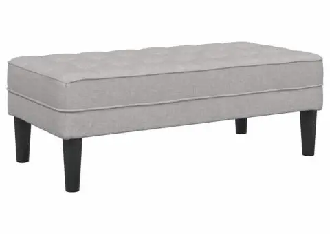 Bancă, gri nor, 113x57x39 cm, textil - 2/5