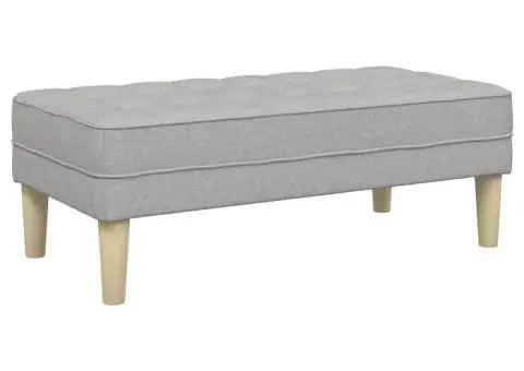 Bancă, gri nor, 113x57x39 cm, textil - 4/5