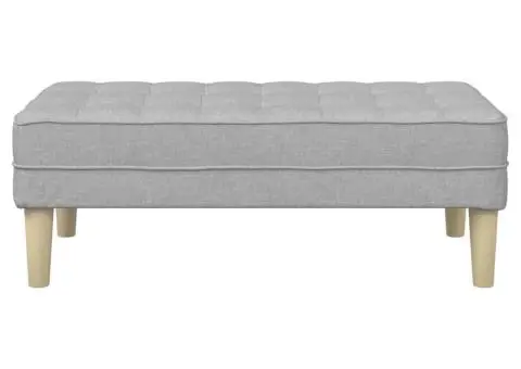 Bancă, gri nor, 113x57x39 cm, textil - 5/5