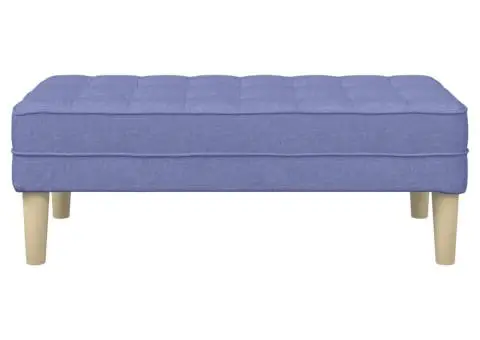 Bancă, albastru denim, 113x57x39 cm, textil - 5/5