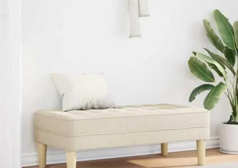 Bancă, 113x57x39 cm, pânză - 1/5