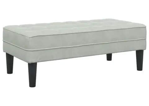 Bancă Gri deschis 113 cm Catifea - 2/5