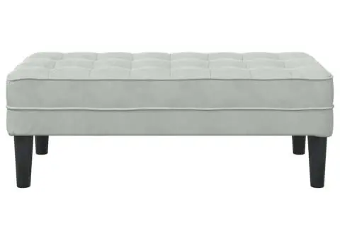 Bancă Gri deschis 113 cm Catifea - 4/5