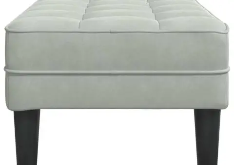 Bancă Gri deschis 113 cm Catifea - 5/5